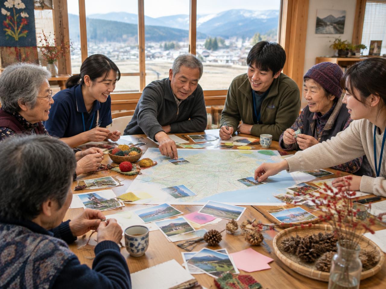 地域の人たちができることと想いをつなぐ場面